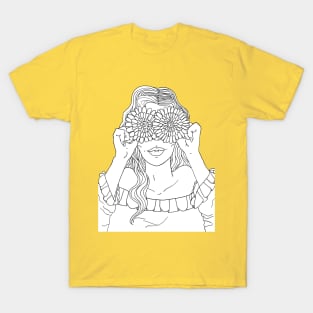 Cute Sunflower Babe T-Shirt